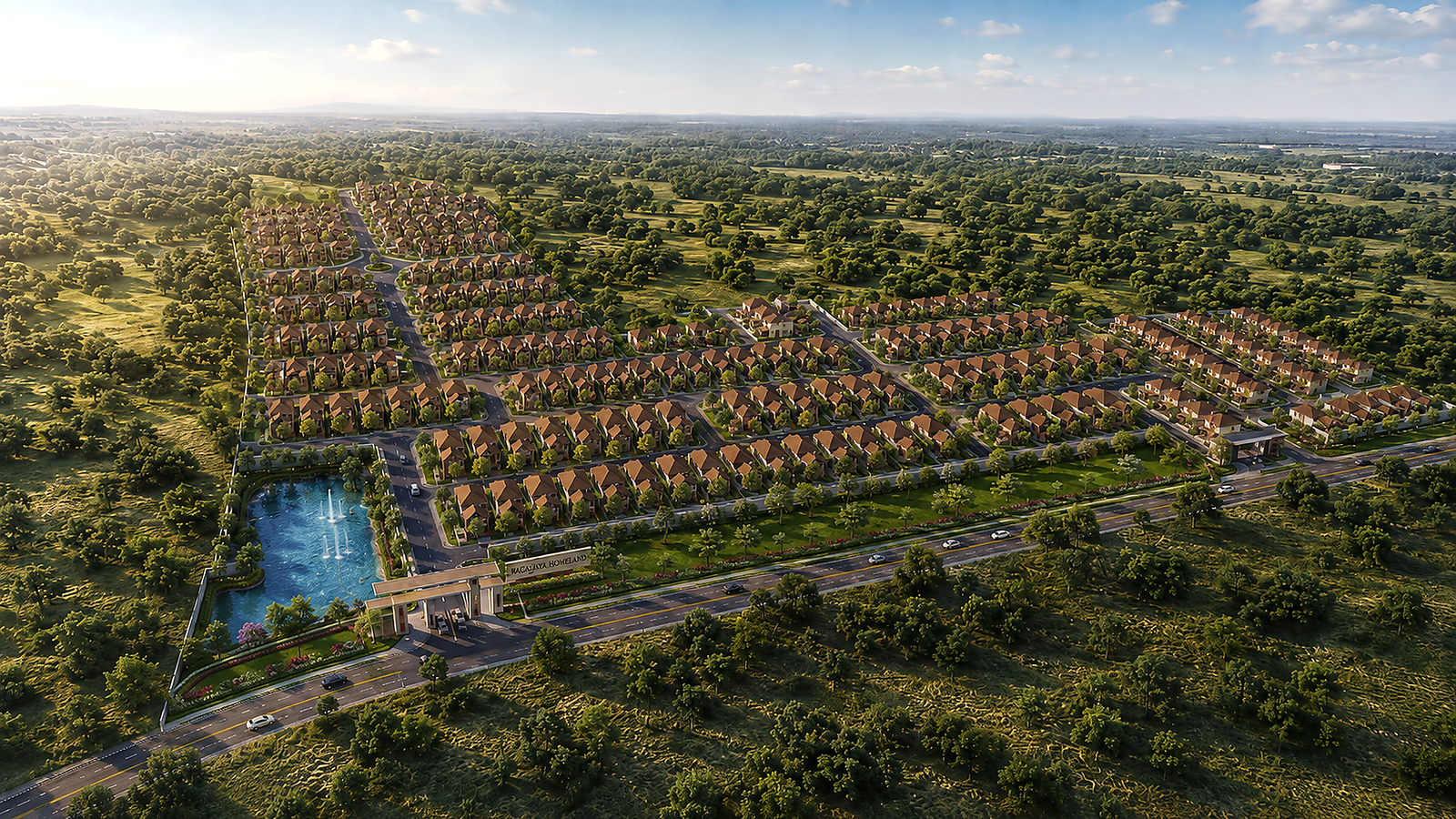 Jogging track hijau di kawasan cluster